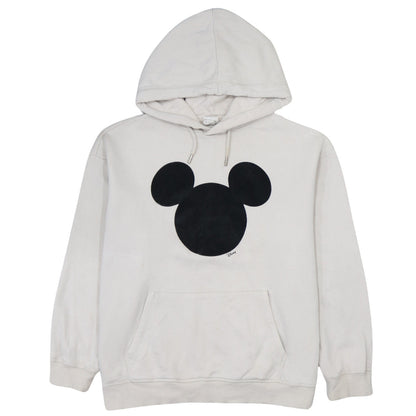 H&M Disney Women’s Beige Mickey Hoodie M Cotton Blend Pullover