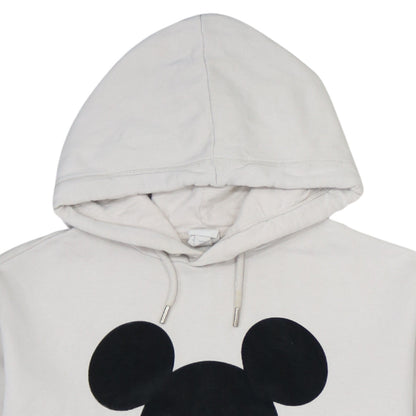 H&M Disney Women’s Beige Mickey Hoodie M Cotton Blend Pullover
