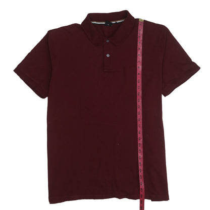 BOSS Men's Red Cotton Polo Shirt Size M Regular Fit