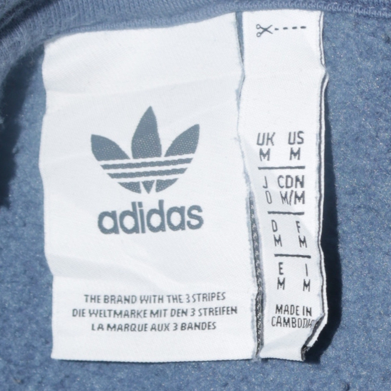 Adidas Womens Blue Pullover Hoodie Medium Logo Classic 3-Stripes