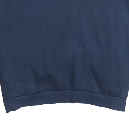 Adidas Womens Blue Pullover Hoodie Medium Logo Classic 3-Stripes