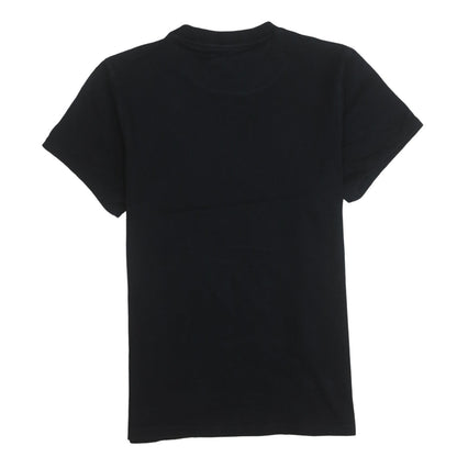 Adidas Womens Black Cotton T-Shirt Size 12 Short Sleeve Crew Neck