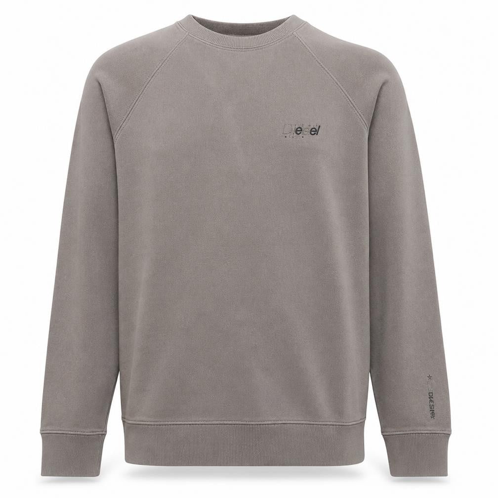 Diesel Mens Brown XS Crew Neck Logo Pullover Sweatshirt