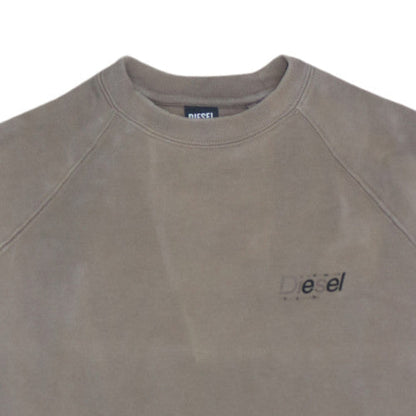 Diesel Mens Brown XS Crew Neck Logo Pullover Sweatshirt