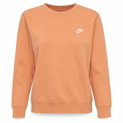 Nike Women's Peach Orange Crew Neck Sweatshirt XS Cotton Blend