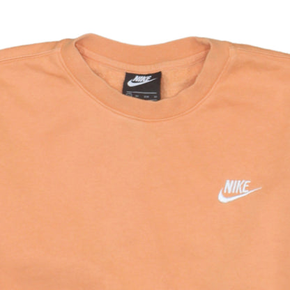 Nike Women's Peach Orange Crew Neck Sweatshirt XS Cotton Blend