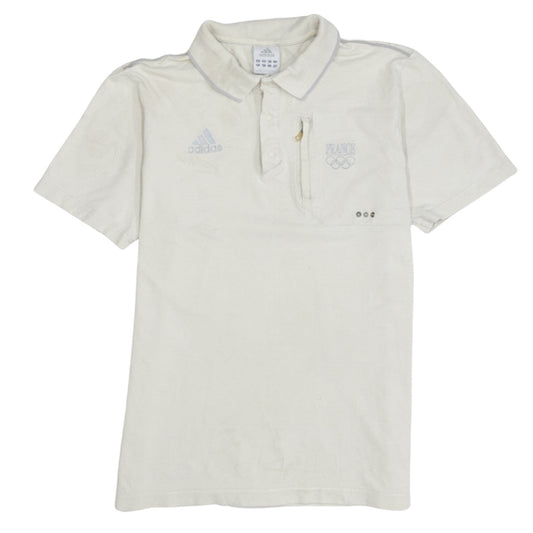 Adidas Men's White France Olympics Polo Shirt Size M