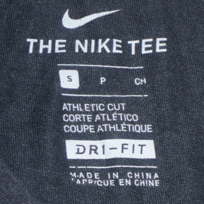 Nike Men Black Athletic Dri-FIT Logo Graphic T-Shirt Size S