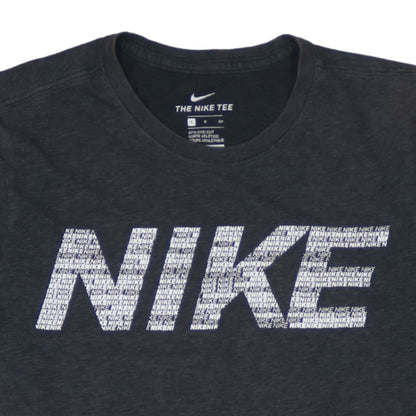Nike Men Black Athletic Dri-FIT Logo Graphic T-Shirt Size S