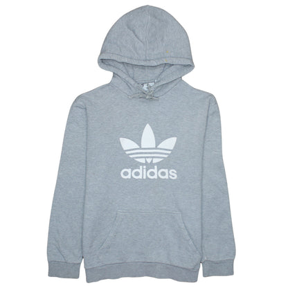 Adidas Women’s Grey Hoodie Small Pullover Trefoil Logo Sweatshirt