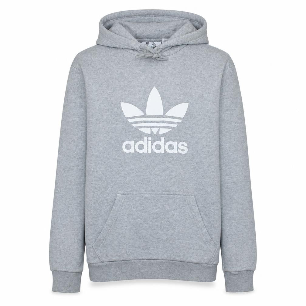 Adidas Women’s Grey Hoodie Small Pullover Trefoil Logo Sweatshirt