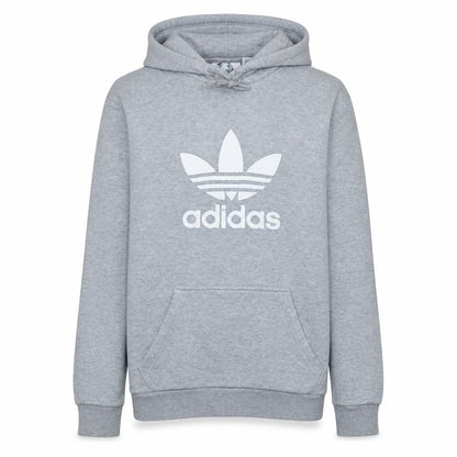 Adidas Women’s Grey Hoodie Small Pullover Trefoil Logo Sweatshirt