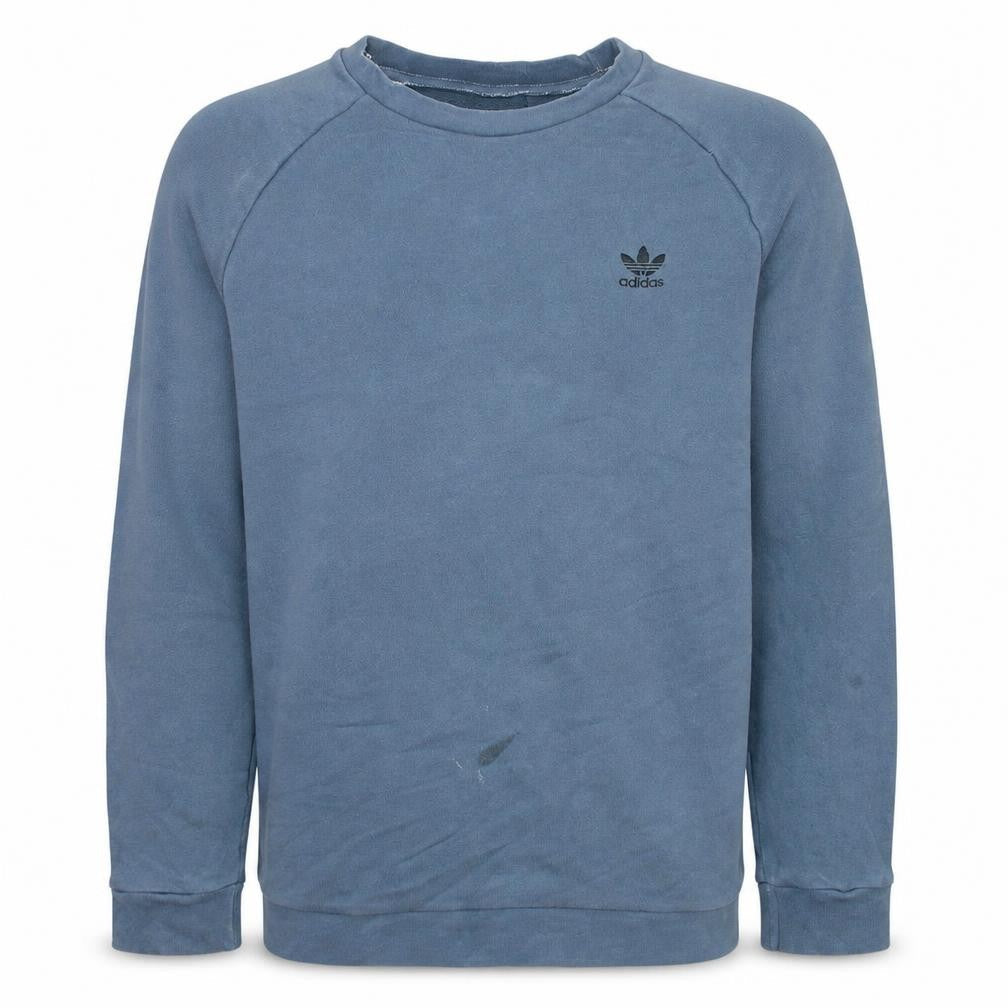 Adidas Men's Blue Crew Neck Sweatshirt Size L Pullover Logo