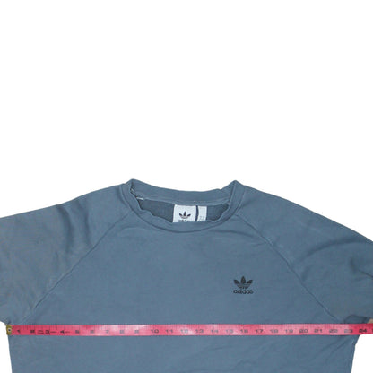 Adidas Men's Blue Crew Neck Sweatshirt Size L Pullover Logo
