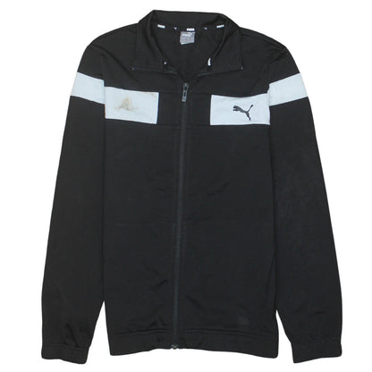 Puma Boys Black Full Zip Sweatshirt 13-14 Years Colourblock Logo Jacket