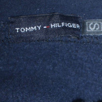 Tommy Hilfiger Mens Navy Hoodie Small Pullover Fleece Cotton Blend