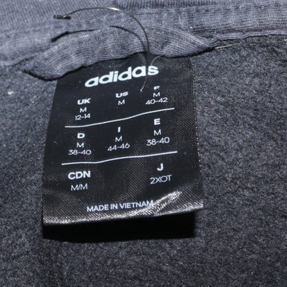 Adidas Women Black Full Zip Hoodie Size 12-14 Hooded Sweatshirt
