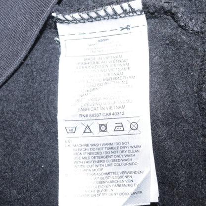 Adidas Women Black Full Zip Hoodie Size 12-14 Hooded Sweatshirt