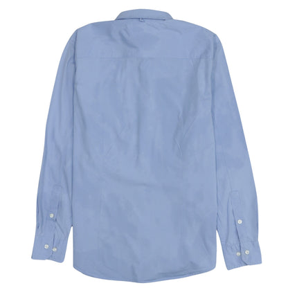 Tommy Jeans Men Blue Slim Fit Long Sleeve Button-Up Shirt L