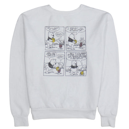 Disney Primark Women White XS Winnie the Pooh Graphic Sweatshirt