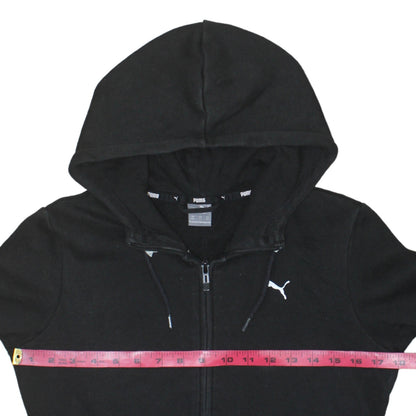 Puma Men's Black XS Full Zip Hoodie with Logo & Pockets