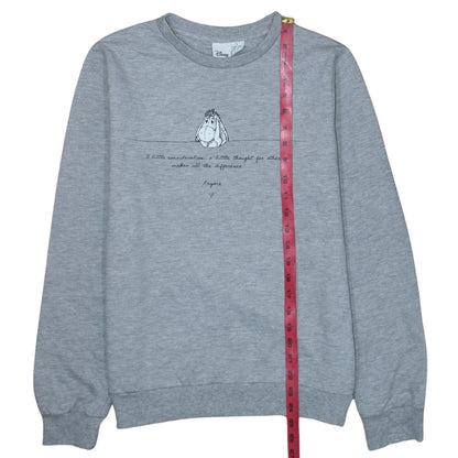 Disney Primark Women Grey Eeyore Sweatshirt UK 10/12 Small
