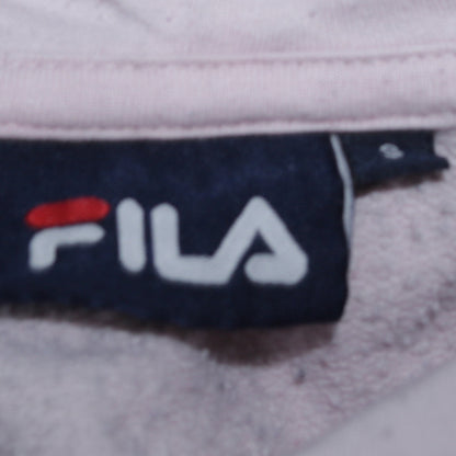 Fila Womens White Full Zip Hoodie Size M Cotton Blend Logo Sweatshirt