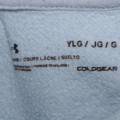 Under Armour Boys Blue Pullover Hoodie YLG ColdGear Fleece Sweatshirt