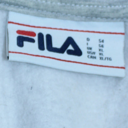 FILA Men's Grey XL 1/4 Zip Pullover Sweatshirt Classic Logo
