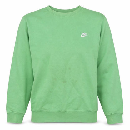 Nike Women's Green Pullover Sweatshirt L Crew Neck Casual Sportswear