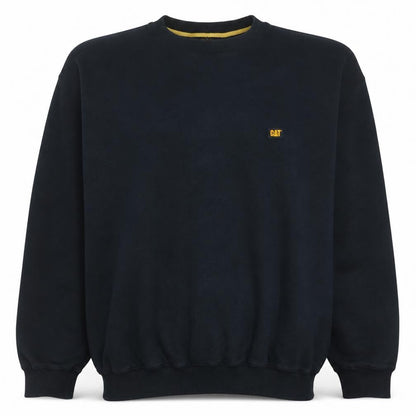 CAT Men's Black XL Pullover Sweatshirt Crew Neck Heavyweight Workwear