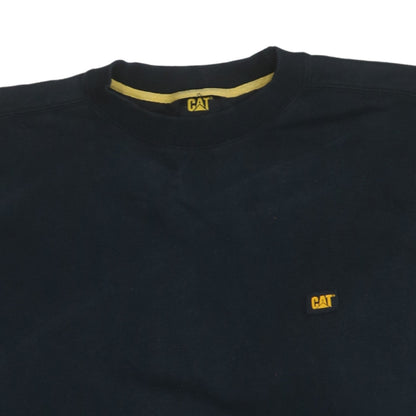 CAT Men's Black XL Pullover Sweatshirt Crew Neck Heavyweight Workwear