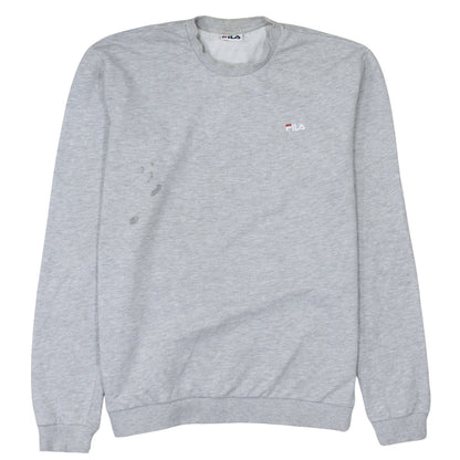Fila Men's Grey Crew Neck Pullover Sweatshirt Size L Regular