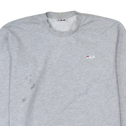 Fila Men's Grey Crew Neck Pullover Sweatshirt Size L Regular