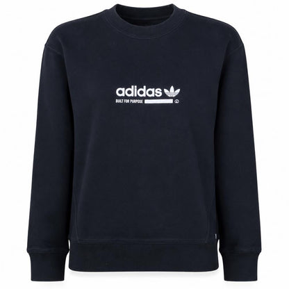 Adidas Women Black XS Pullover Sweatshirt with Logo Print
