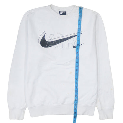 Nike Men's White Air Logo Crew Neck Sweatshirt Small