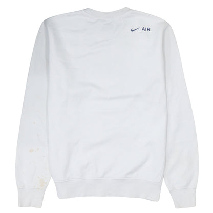 Nike Men's White Air Logo Crew Neck Sweatshirt Small