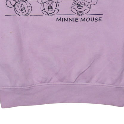 Disney Women Pink Minnie Mouse Graphic Crew Neck Sweatshirt XS