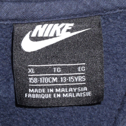 Nike Boys Navy Blue Full Zip Hoodie XL 13-15 Years Cotton Blend
