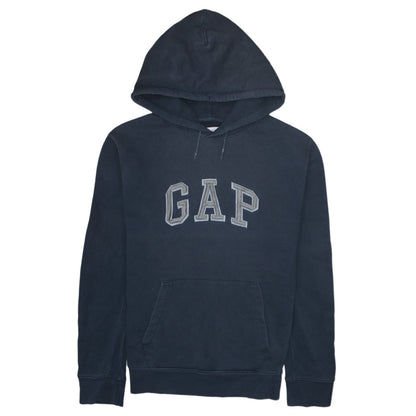 GAP Mens Blue Pullover Hoodie Small Logo Fleece Sweatshirt