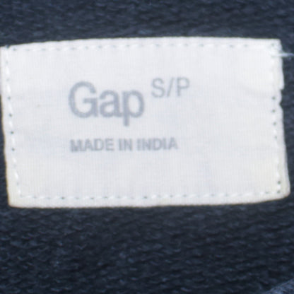 GAP Mens Blue Pullover Hoodie Small Logo Fleece Sweatshirt