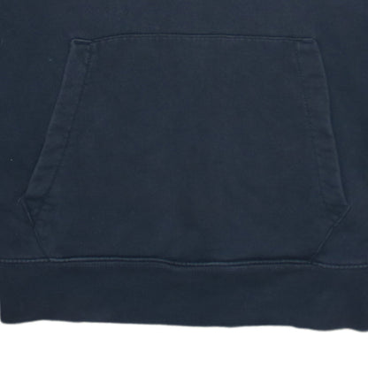 GAP Mens Blue Pullover Hoodie Small Logo Fleece Sweatshirt