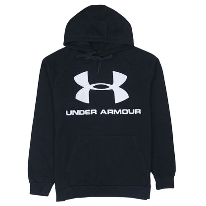 Under Armour Men Black Pullover Hoodie L Sports Fleece Graphic