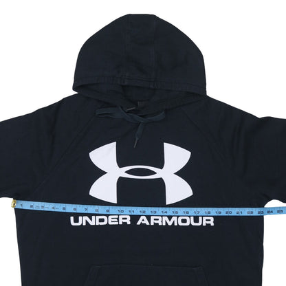 Under Armour Men Black Pullover Hoodie L Sports Fleece Graphic