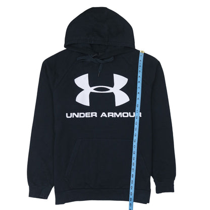 Under Armour Men Black Pullover Hoodie L Sports Fleece Graphic