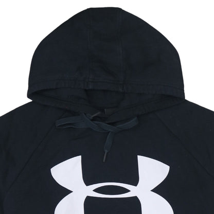 Under Armour Men Black Pullover Hoodie L Sports Fleece Graphic