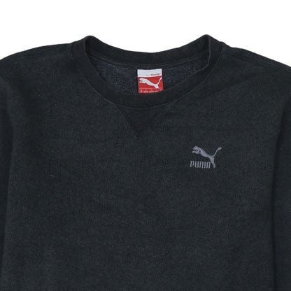 Puma Mens Black Crew Neck Pullover Sweatshirt Size M