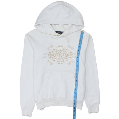 Polo Ralph Lauren Women's White Embroidered Hoodie Size M Cotton