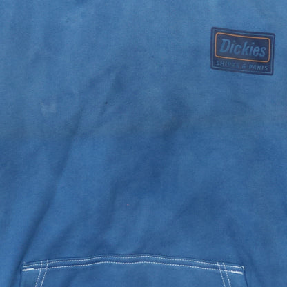 Dickies Men's Blue Pullover Hoodie Medium Logo Graphic Fleece