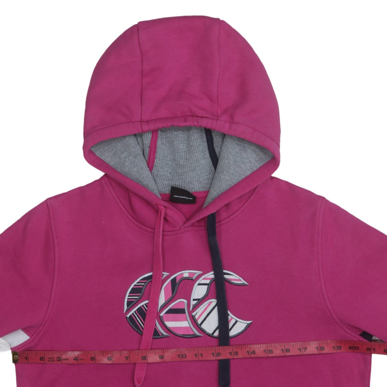 Canterbury Womens Pink Hoodie Size 14 Pullover Logo Hooded Sweatshirt